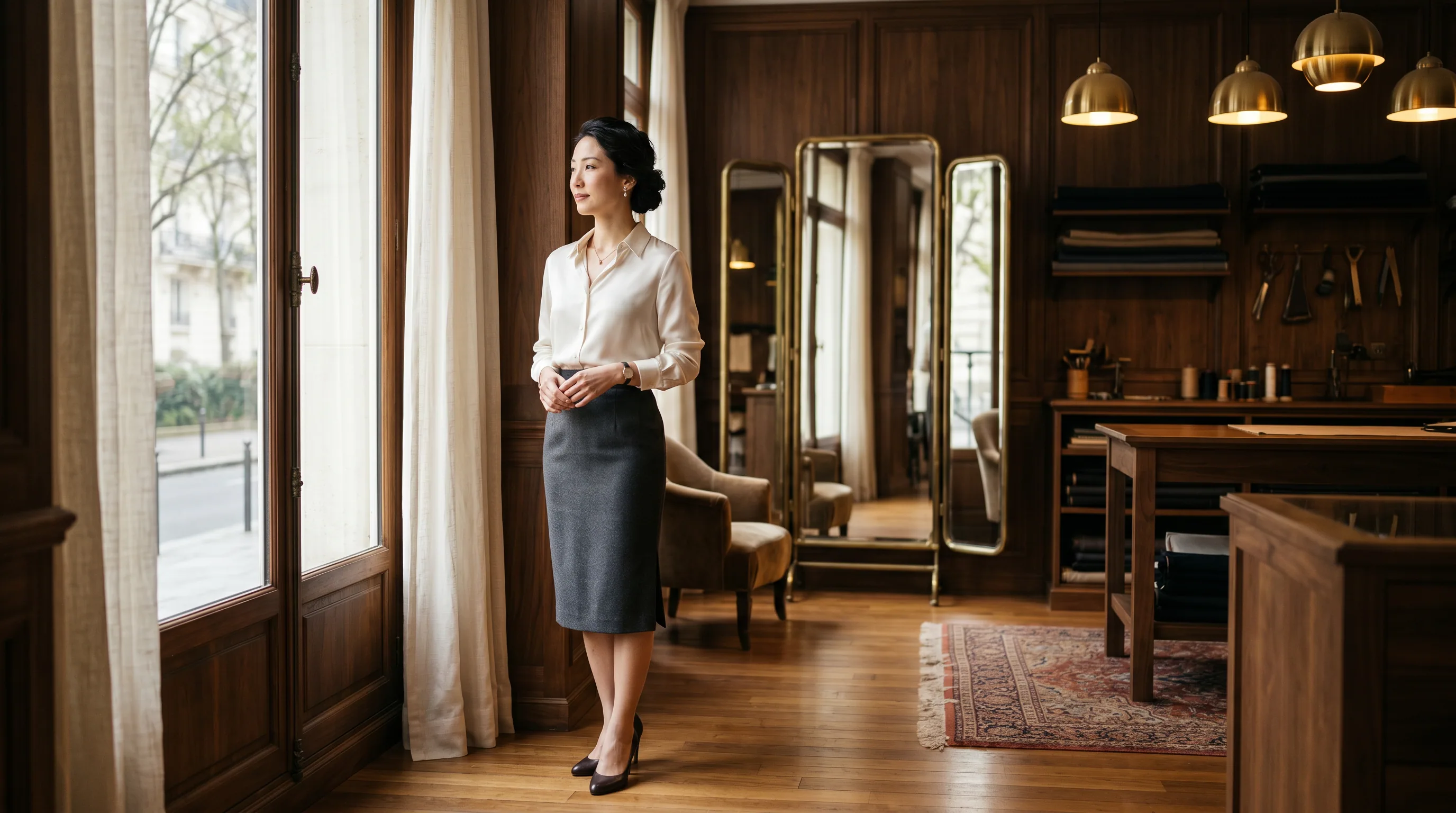 Elegant tailored skirt
